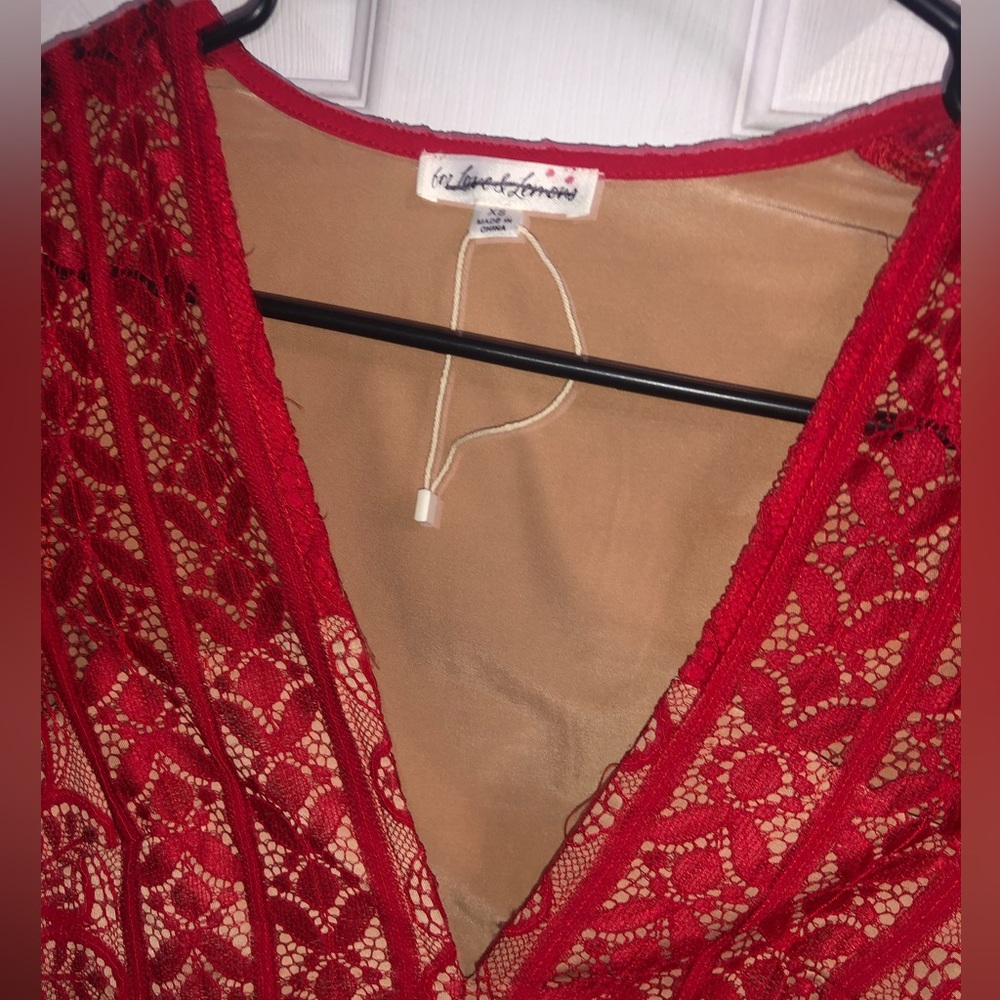 For Love and Lemons Red Lace Dress - Picture 3 of 4